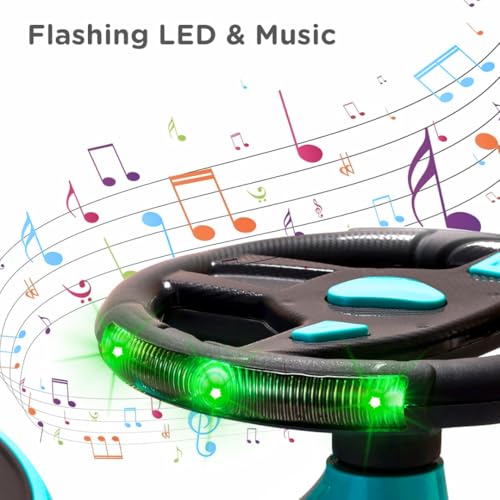 Storio Kids Magic Swing Car with Light & Music | Magic Twister Ride | Toy Car with PU Wheels | Toy Car for 3 to 5 Years Kids | Push Ride on Baby Car,100 Kg Capacity | Christmas Gift - Blue