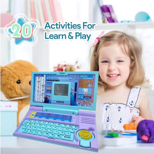 Storio Educational Laptop Computer Toy with Mouse | 1 Year Extended Warranty | Kids Above 3 Years | 20 Fun Activity Learning | Learn Letter Words Games Mathematics Music Logic Memory Tool | Purple