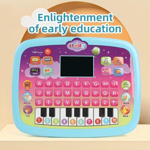 Storio Learning Educational Kids Piano Laptop with Led Screen & Music | Fun Activities Toy Computer Tablet for Kids Toddlers 1 2 3 4 5 6 + Year Old Boy and Girls