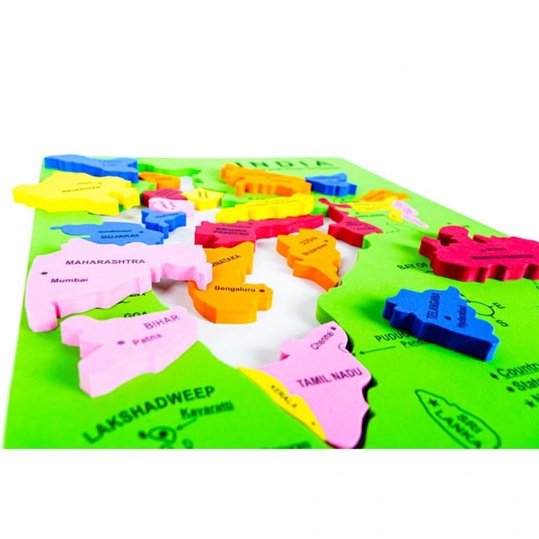 Storio EVA Foam Geography of Europe Map Puzzles for Kids With Trump Fact Cards For Playing Learning & Educational Toys - Jigsaw Puzzles for Kids Ages 4-8 - Gift for 4, 5, 6, 7, 8 Year Old Boys & Girls