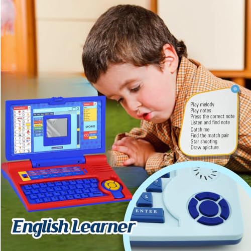 Storio Educational Laptop Computer Toy with Mouse | 1 Year Extended Warranty | Kids Above 3 Years | 20 Fun Activity Learning | Learn Letter Words Games Mathematics Music Logic Memory Tool | Red