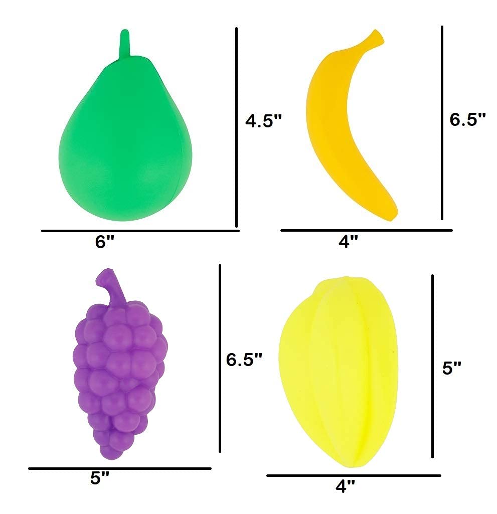 Storio Plastic Fruits Toys for Kids 8 Pcs Fruit Set Kitchen Pretend Play Toys Set Home Decoration