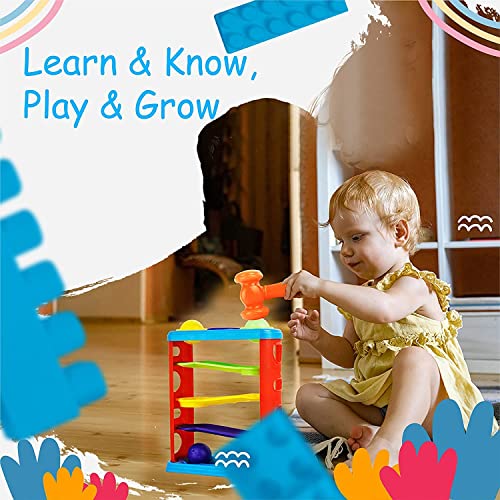Storio Hammer Knock Ball for Babies and Toddlers - Pound and See The Balls roll Down The ramps for Infants Kids Boys Girls