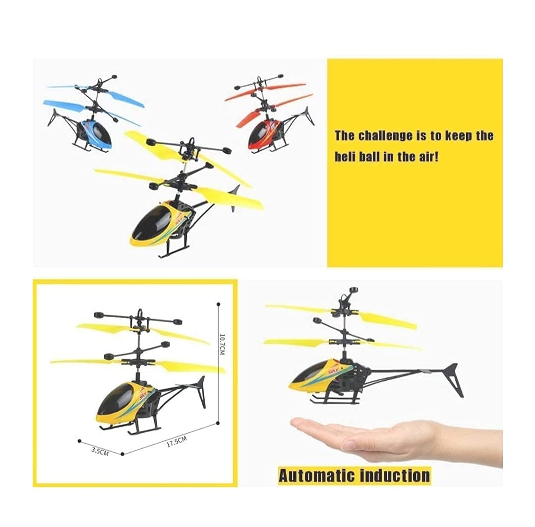 Storio Flying Remote Control RC Induction Type 2-in-1 Indoor Outdoor Helicopter Toys for Kids Boys and Girls