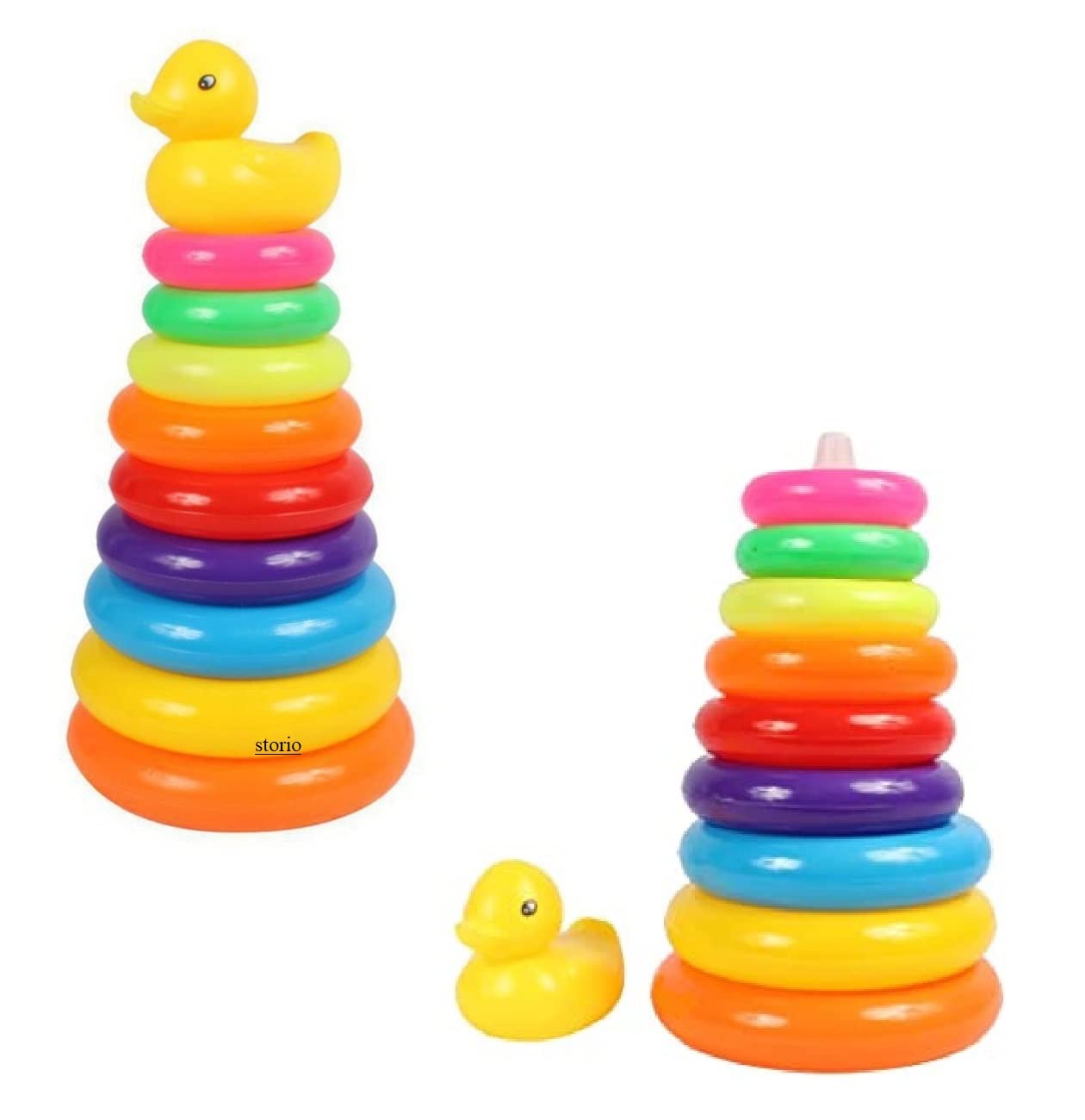 Storio Baby Toy Stacking Multicolor 9 Rings for Toddlers, Kids for 6 M