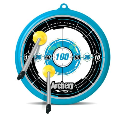 Storio Kids Bow & Arrow Toy | Archery Set for Boys and Girls, Outdoor Hunting Game with 3 Suction Cup Arrows, Target & Quiver | Target Game Perfect for Kids - Blue
