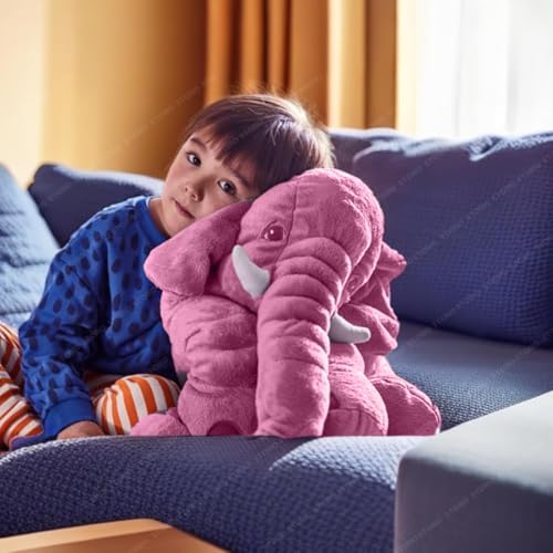Storio Big Stuffed Animal Elephant Baby Pillow Soft Toy | Plush Hugging Pillow Material for Kids Boy/Girl as Birthday Gift - Pink