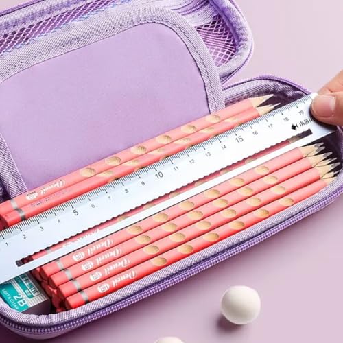 Storio 3D Unicorn Cover Large Capacity Pencil Case Compass with Compartments, School Supply Organizer for Students, Stationery Box, Cosmetic Zip Pouch Bag
