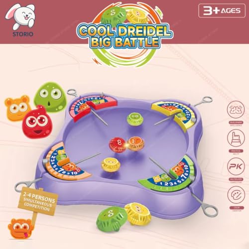 Storio Cool Top Spinning BeyBlades Game Gyro Battle Toy On Classic Super Arena Disk for Kids, 2-4 Players with 4 BeyBlades Spinners & Launchers | Lattoo