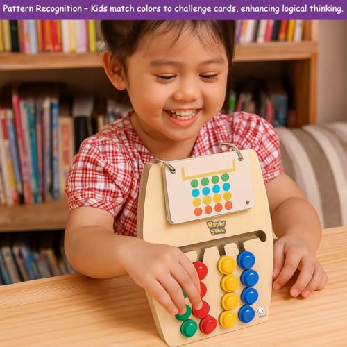 Storio Rapid Slide Montessori Slide Puzzle Early Learning Preschool KidsI Shapes, Color Matching Toys for Kids 4-8 Years I Best Birthday Gift for Boys Girls I Educational Activity Toy for 3 4 5 6 7