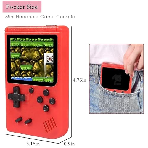 Storio Rechargeable Pocket Video Game for Kids 400 in 1 Retro Game Box Console Handheld Game Box with TV Output, Multicolour