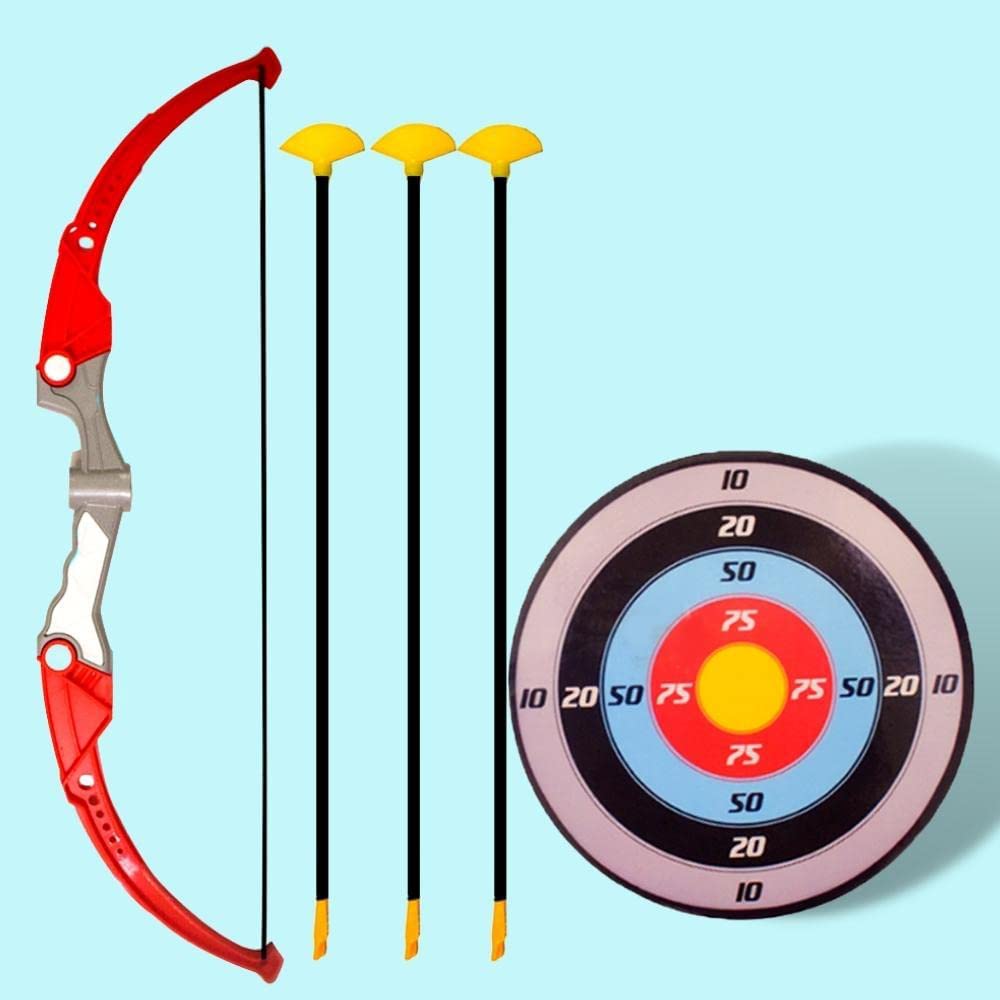 Storio Outdoor Toys Bow and Arrow Archery Set Toy Set with Target Board - Dhanush Baan for Kids Girls Boys