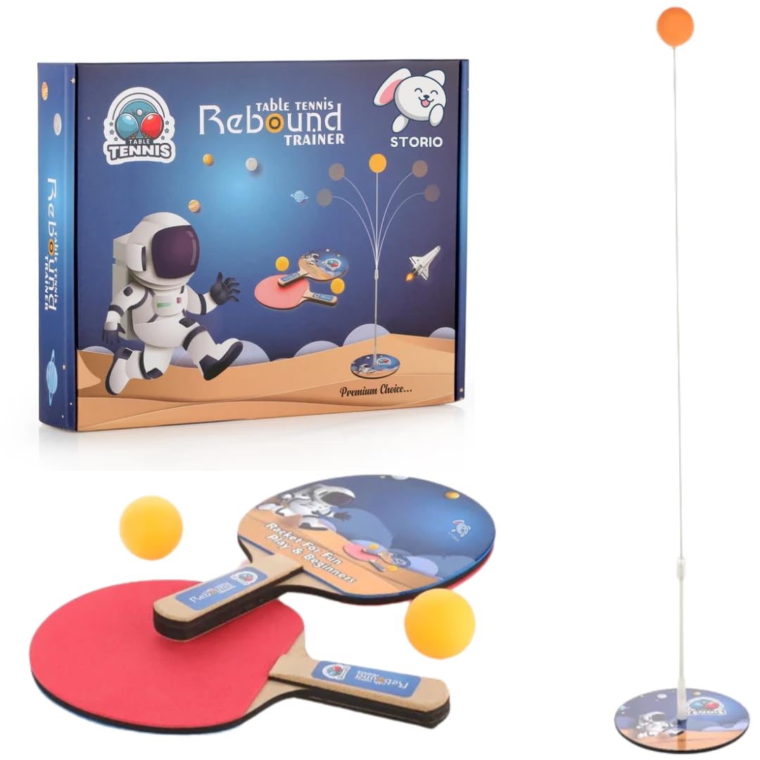 Storio Toys Space Theme Indoor Outdoor Table Tennis Trainer for Adults Teenagers Kids Toy Sports Toys for 3 4 5 6 8 Years Old