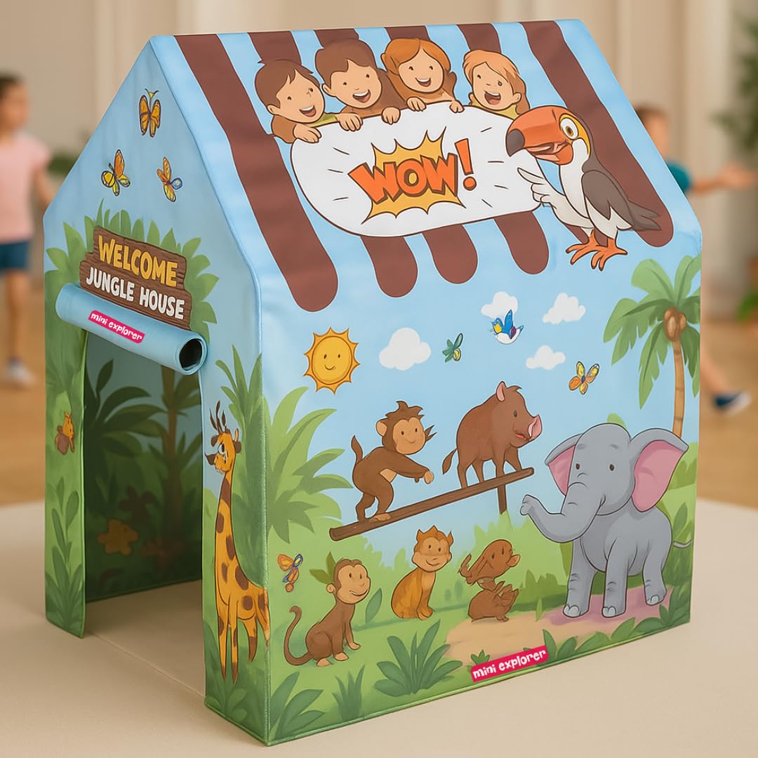 MiniExplorer Jungle House Kids Play Theme Tent House Toy Home | BIS Approved - Jungle House