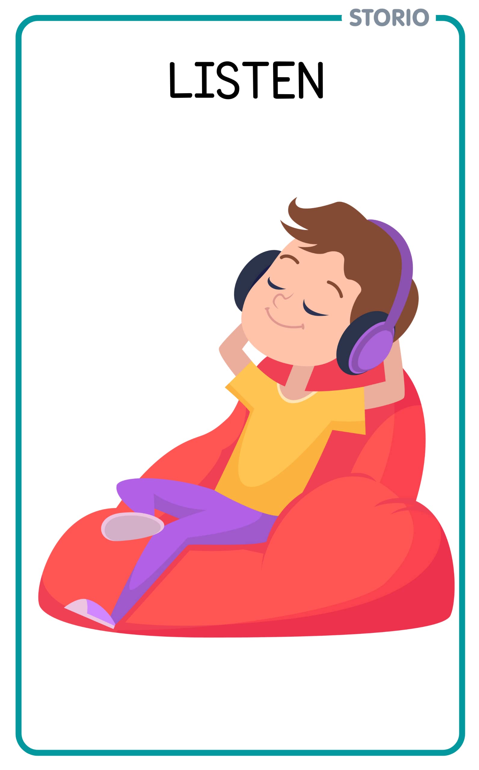 Storio Flash Cards for Kids Early Learning | Easy & Fun Way of Learning 1 Year to 6 Years Babies (Actions)