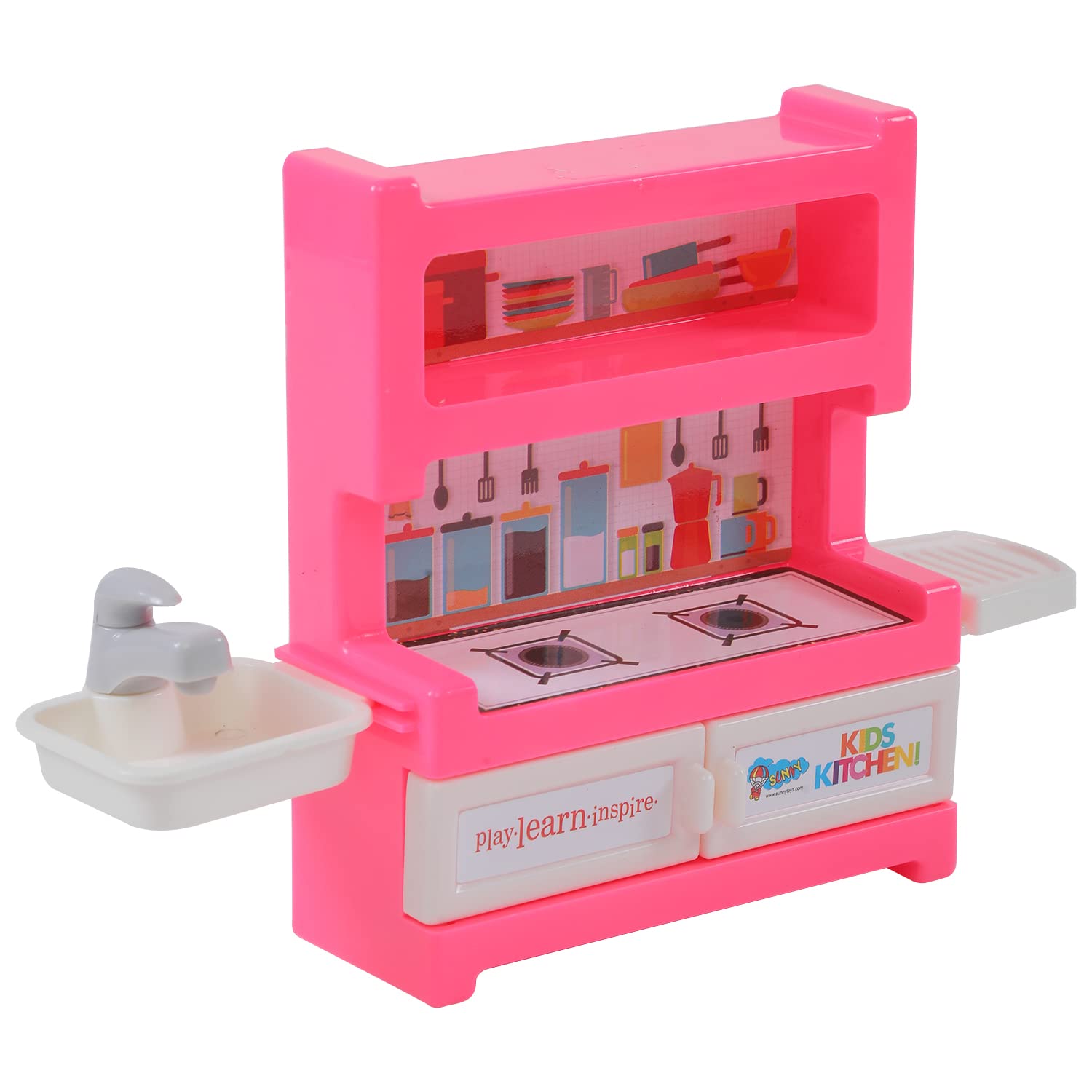 Storio Nano Foodie Kitchenware Set Cute Mini Toy with Unbreakable Stand Made Out of Safe and Non Toxic Plastic Along with Pure Stainless Steel Cooking Accessories for Girls Age 3 Years Plus no Sharp Edges