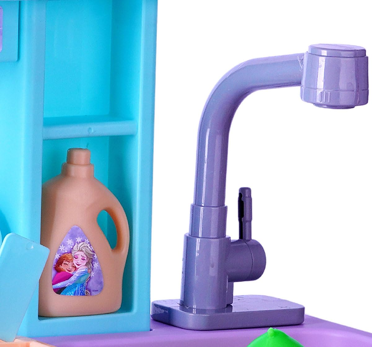 MiniExplorer Frozen Sisters Pretend Play Kitchen Set for Girls Toy Sink Electronic Dishwasher Pretend Role Play Kitchen Toys Set with Working Faucet - Frozen Sisters