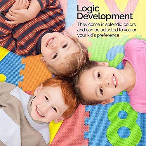 Storio 36 Pieces Mini Puzzle Foam Mat for Kids, Interlocking Learning Alphabet and Number Mat for Kids : Made in India