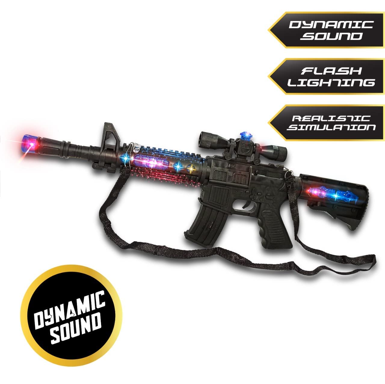 Storio Laser Toy Gun with Sound and Flash Light, Amazing Sniper Musical Sound Effects with Vibration, Realistic Gun Game for Kids & Boys