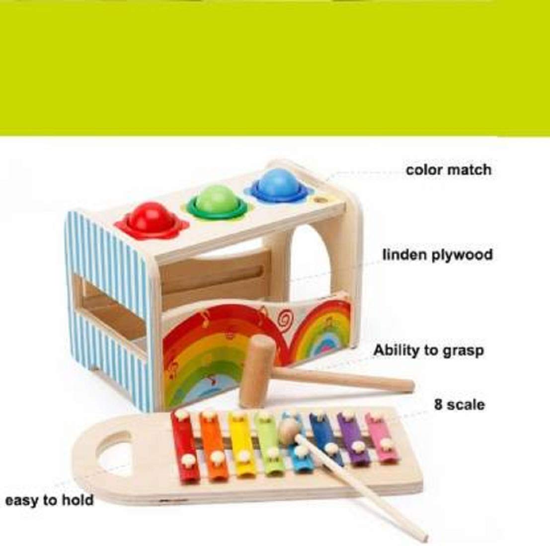 Storio Wooden 2 in 1 Xylophone Musical Toy for Children