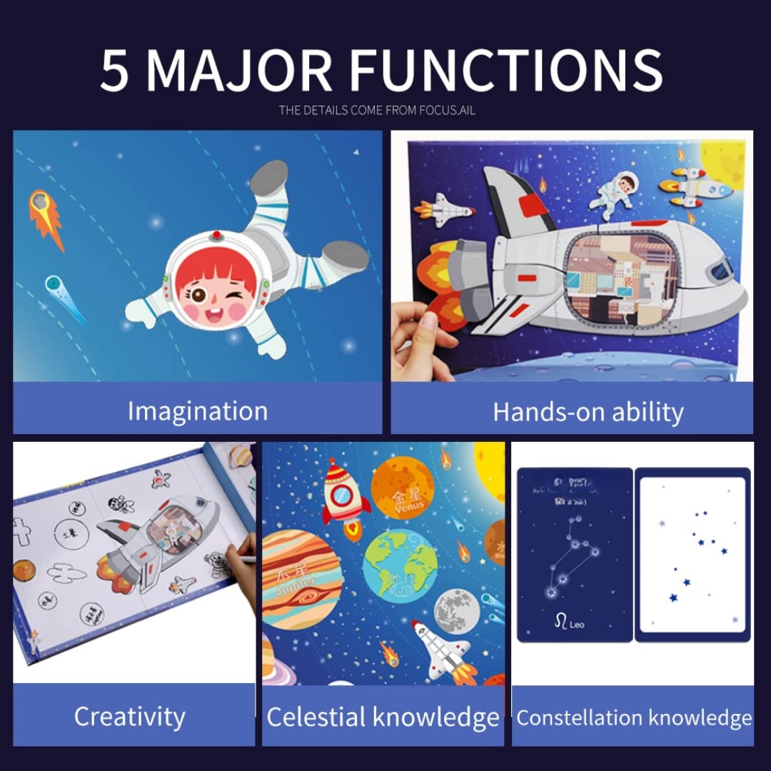 Storio Magnetic Box Series -Solar System Planet Mystery Puzzles Toys Educational Toy for Kids 2 3 4 Years Boys Girls Montessori Gift Fun & Play for Baby (41+ Magnet Pcs)