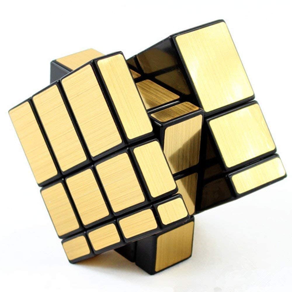 Storio Cubes 3x3 High Speed Sticker Less Magic Puzzle Cube Game Toy (Mirror Golden)