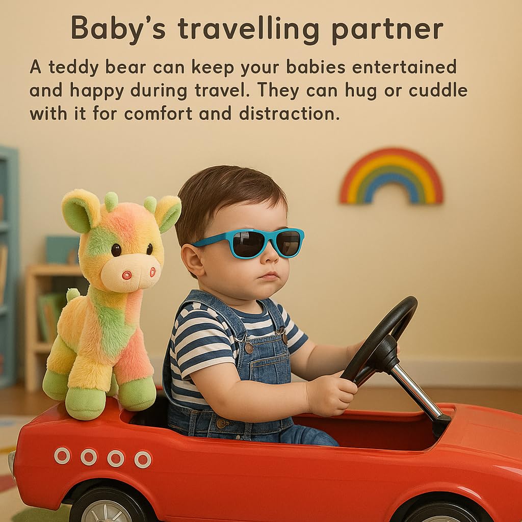 Storio Soft Plush Giraffe Toy for Kids | Ultra-Soft Cuddly Stuffed Animal for Babies, Toddlers & Children | Cute Hugging Toy for Boys & Girls | Washable & Safe | Birthday Gift for 1-6 Year Old