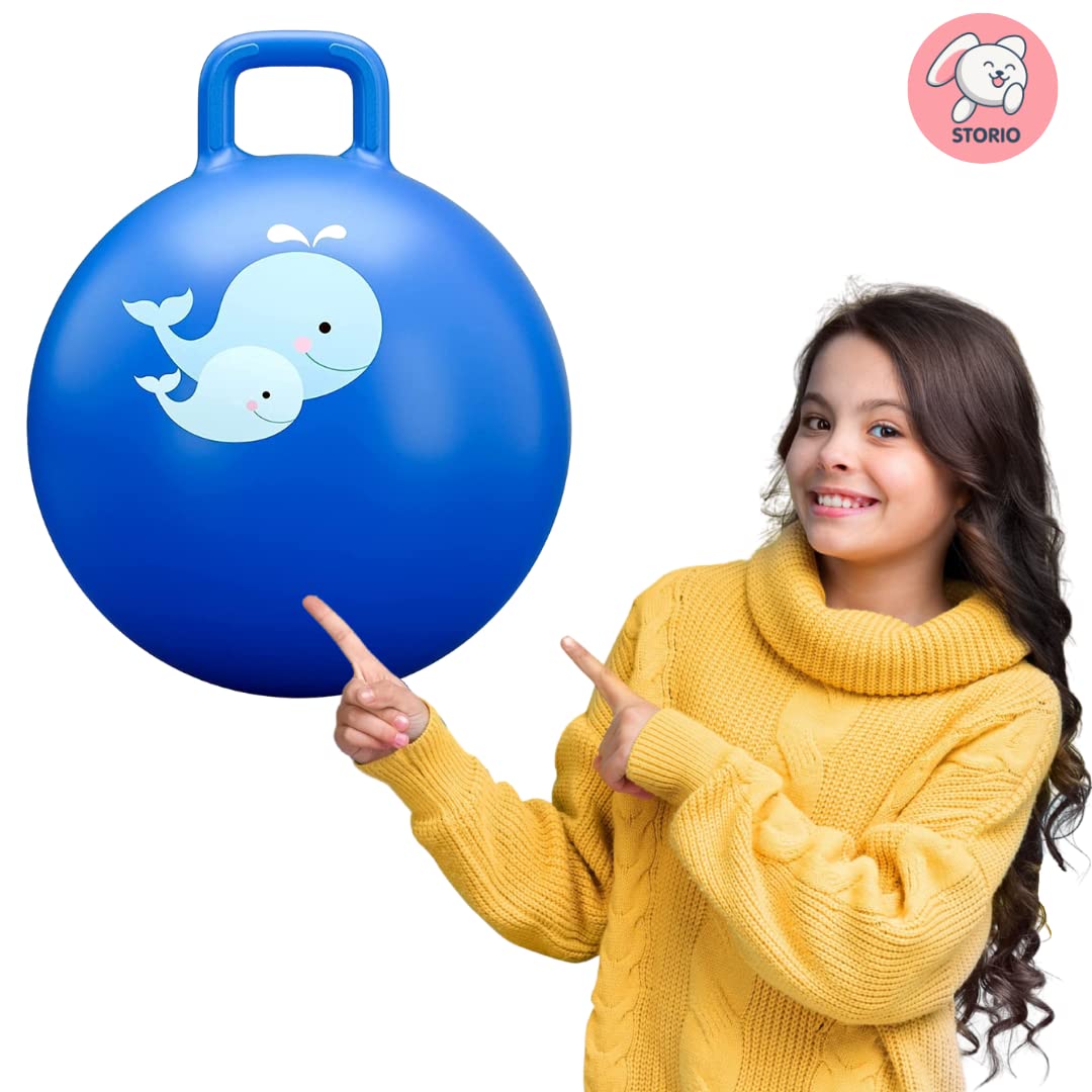 ToysBuddy Sit and Bounce Rubber Hop Ball for Boys Girls Toys | Balls for Kids (Multicolour)