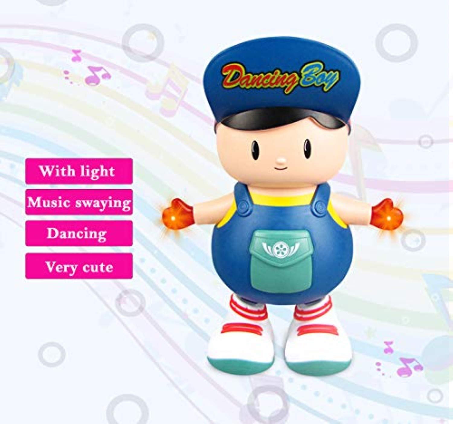 Storio Bump and Go Electric Dancing Boy Cute Music Light Toy, Dancing Toy, Battery Operated Toy,Kids Baby Electric Toys with Light and Music (Multicolor)