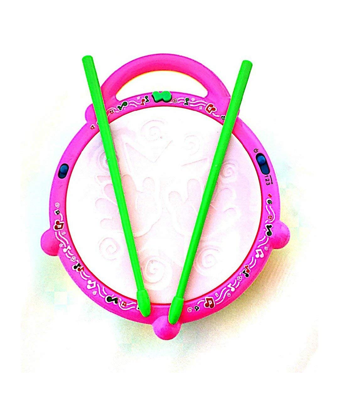 Storio Baby Toys Musical Flash Drum with Light and Sticks to Play for Kids Boys and Girls