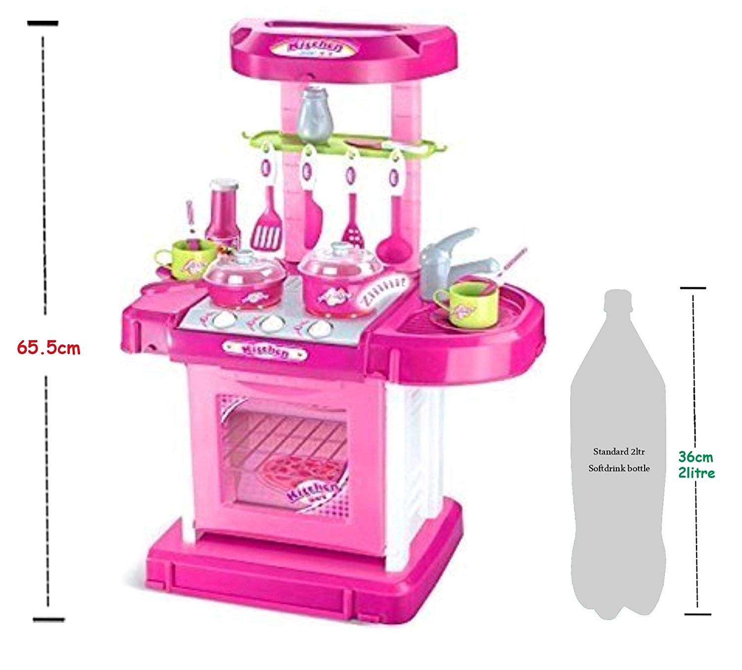 Storio Luxurious Kitchen Play Set with Accessories, Light and Music Toy for Girls, Boys