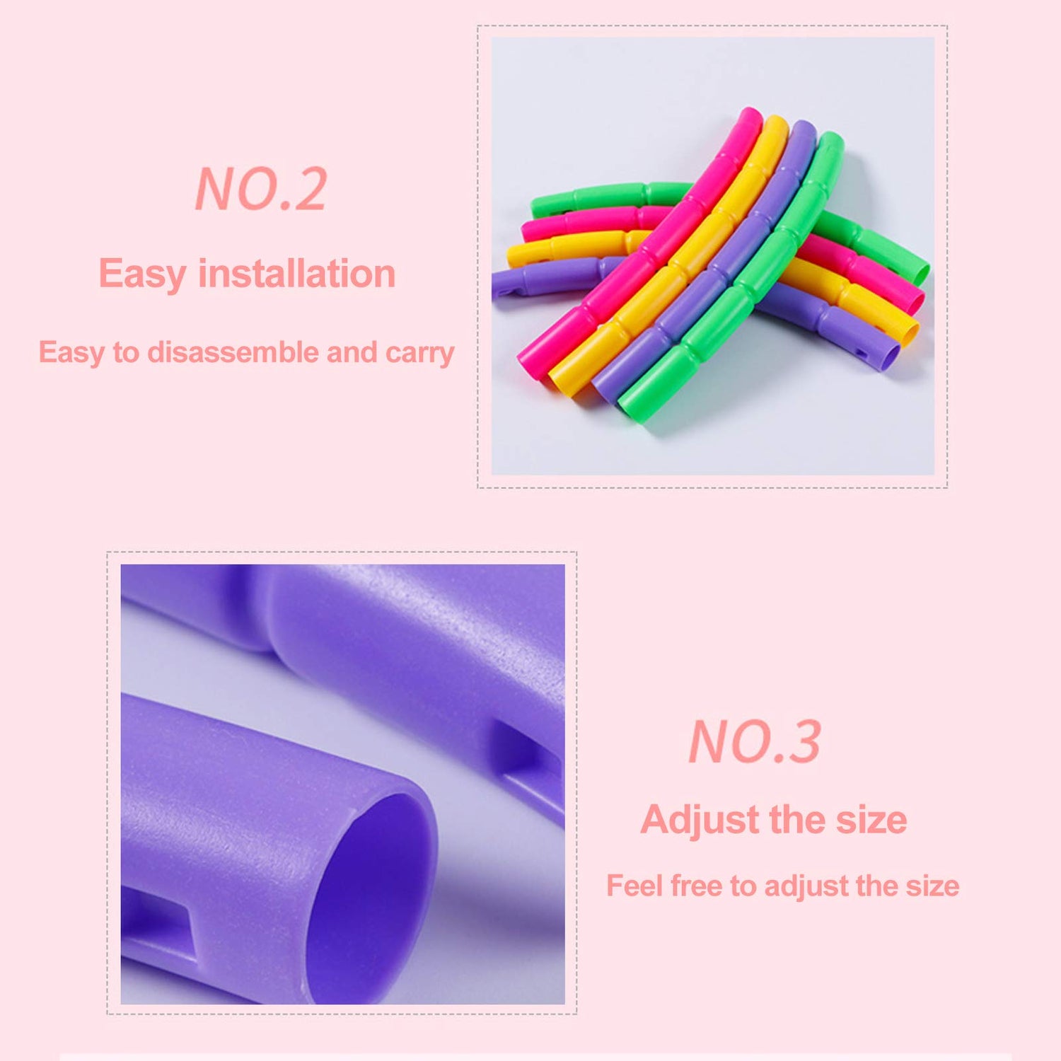 Storio Hula Hoop Zig Zag for Adults Kids Quality Exercise Fitness Ring Multi Colour Adjust in 2 Sizes | Hoopla Baby Toys Play Kit
