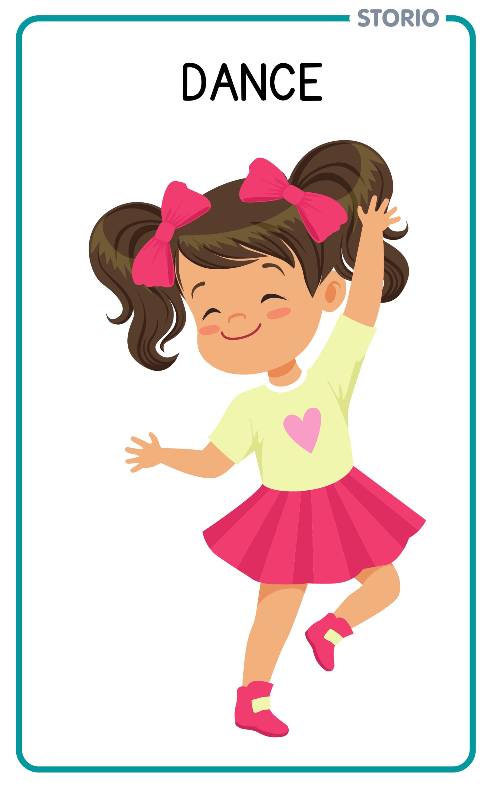 Storio Flash Cards for Kids Early Learning | Easy & Fun Way of Learning 1 Year to 6 Years Babies (Actions)