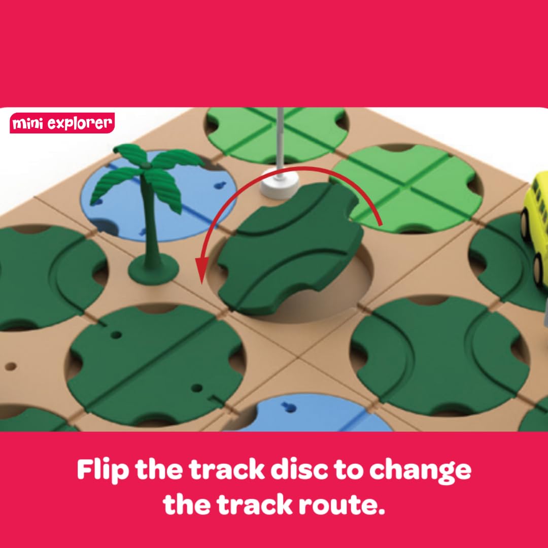 MiniExplorer Jungle Safari Themed DIY Maze Track | 41-Piece DIY Puzzle Track Car Play Set for Kids | Educational Jungle Adventure Maze Set for Cognitive Skill Development | Toys for Kids 3+