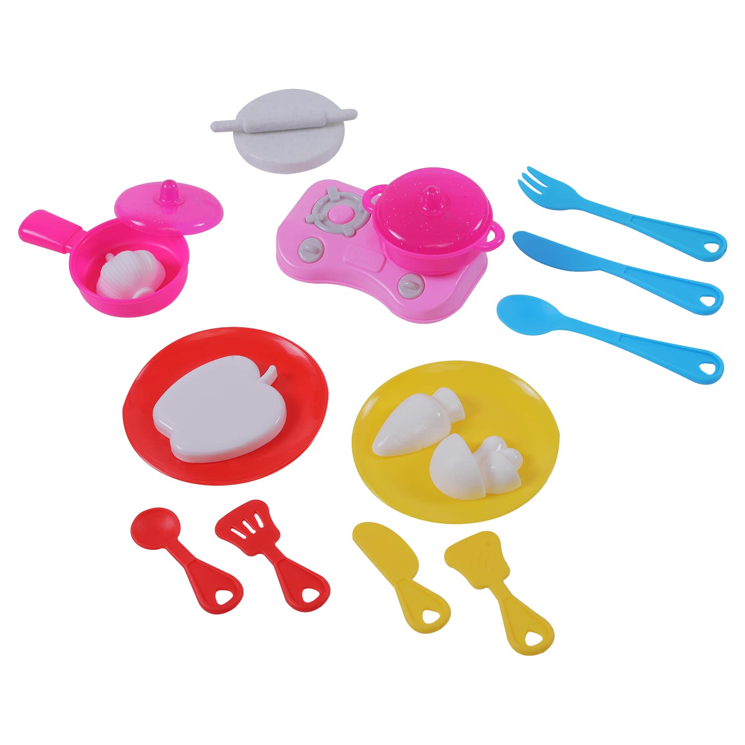 Storio Meal Box Kitchenware Set Toy Non Toxic Plastic Cooking Accessories for Girls Age 3 Years Plus 24 Pieces