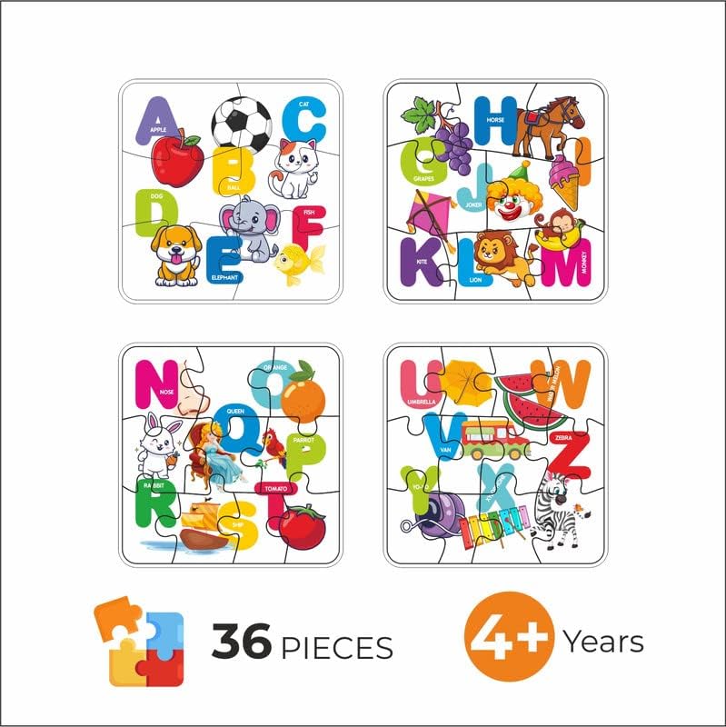 Storio 4 in 1 Jigsaw Junior Small Puzzle Cities, Animal, Abstrac for Kids Toy Learning & Educational Toys Puzzles for Kids Ages
