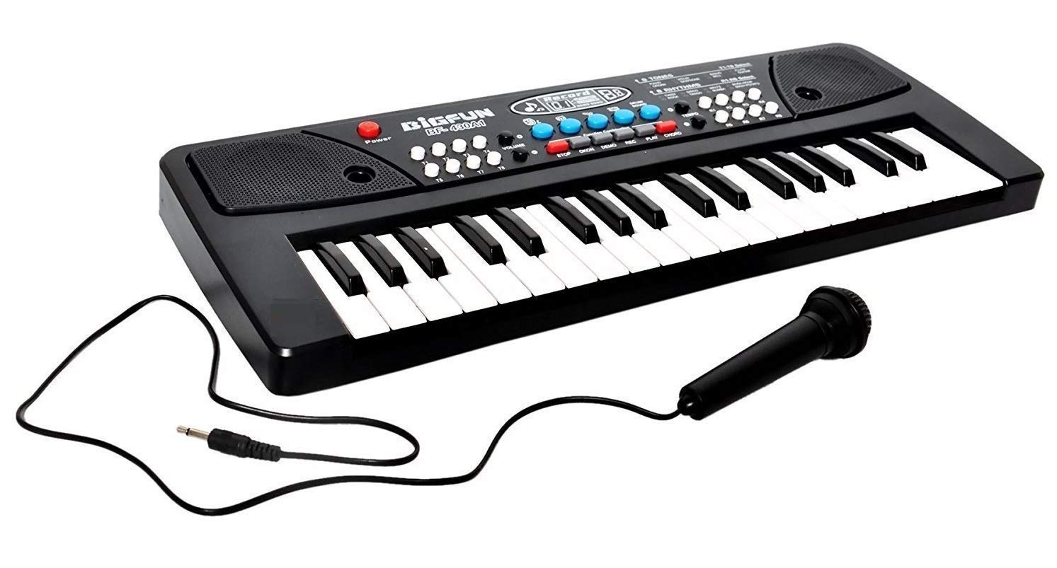 ToysBuddy 37 Key Piano Keyboard Toy for Kids with Mic DC Power Option Recording