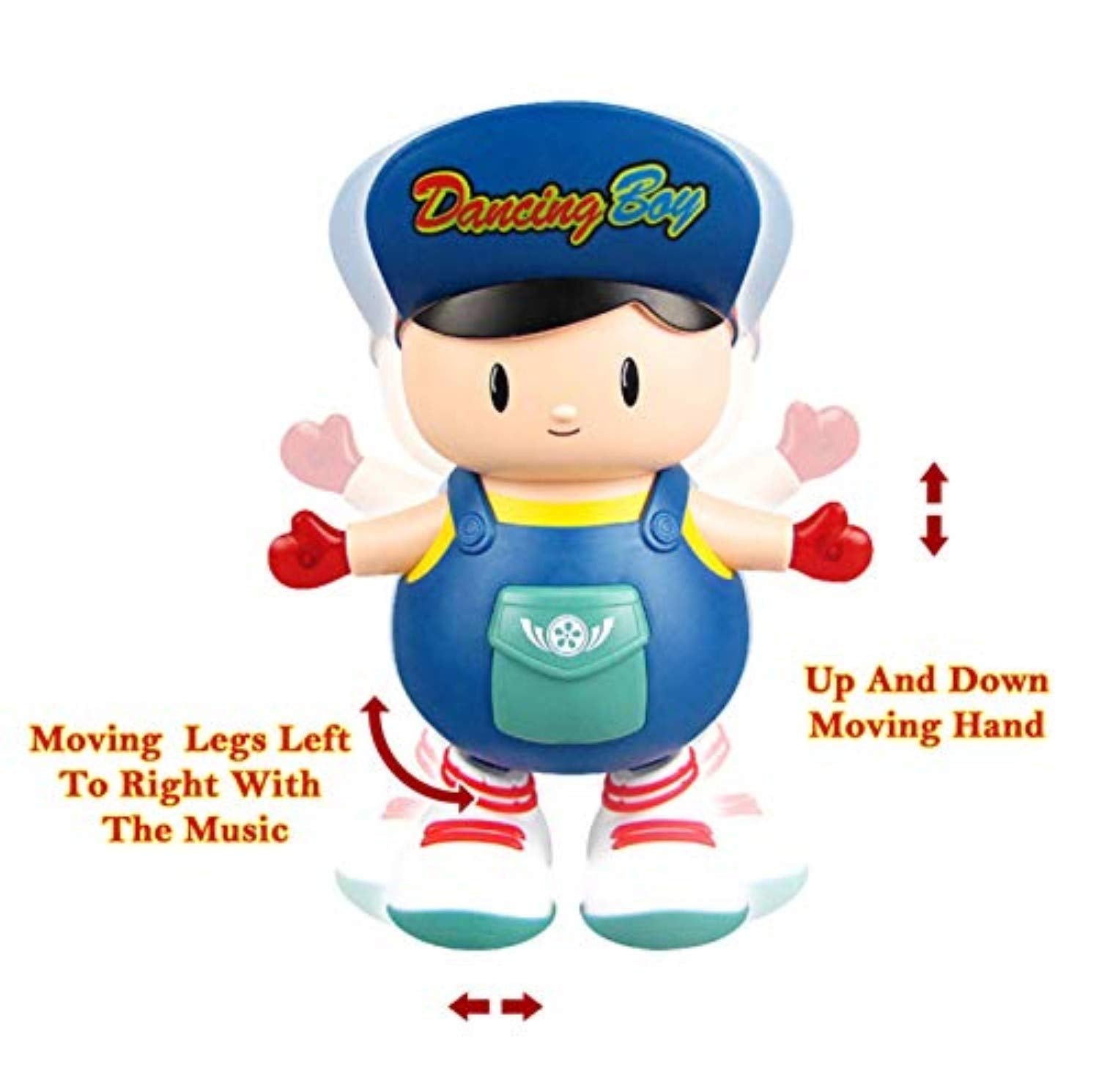 Storio Bump and Go Electric Dancing Boy Cute Music Light Toy, Dancing Toy, Battery Operated Toy,Kids Baby Electric Toys with Light and Music (Multicolor)