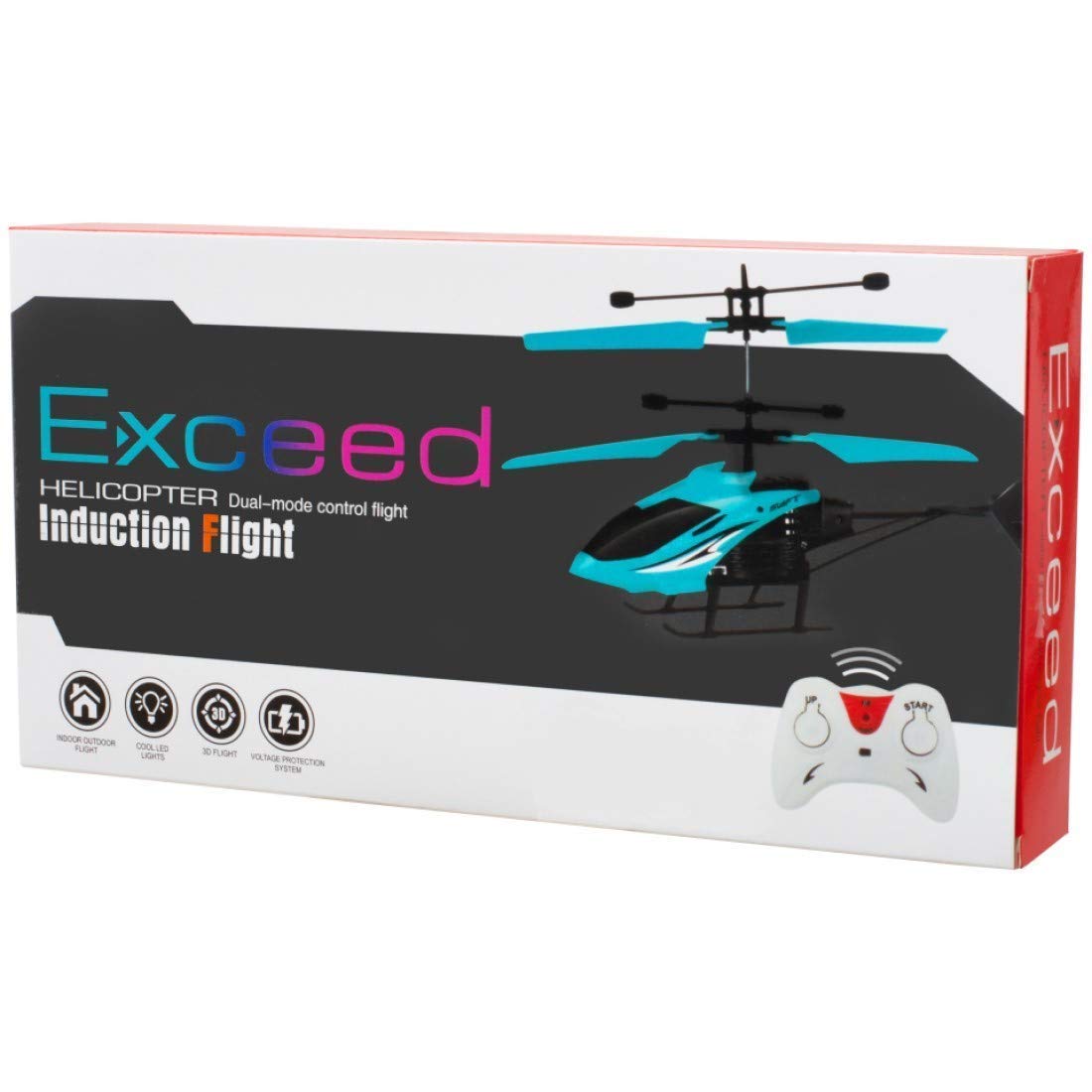 Storio Flying Remote Control RC Induction Type 2-in-1 Indoor Outdoor Helicopter Toys for Kids Boys and Girls