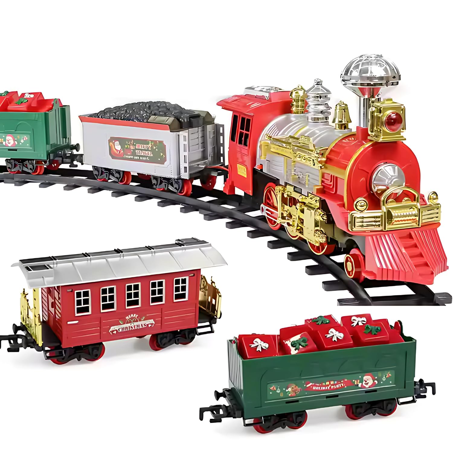 Storio Classic Vintage Toy Train Set with Real Smoke| Railway Set | Train Set with DIY Railway Tracks for Kids 3+ | Gift for Kids
