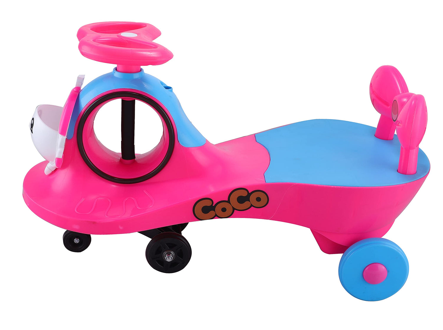 Storio Baby Toys Ride on Car for Kids with Steering, Push Magic Car for Baby with Backrest & Big Wheels, Ride on for Kids 1 to 3 Years Upto 25 Kgs (Pink)