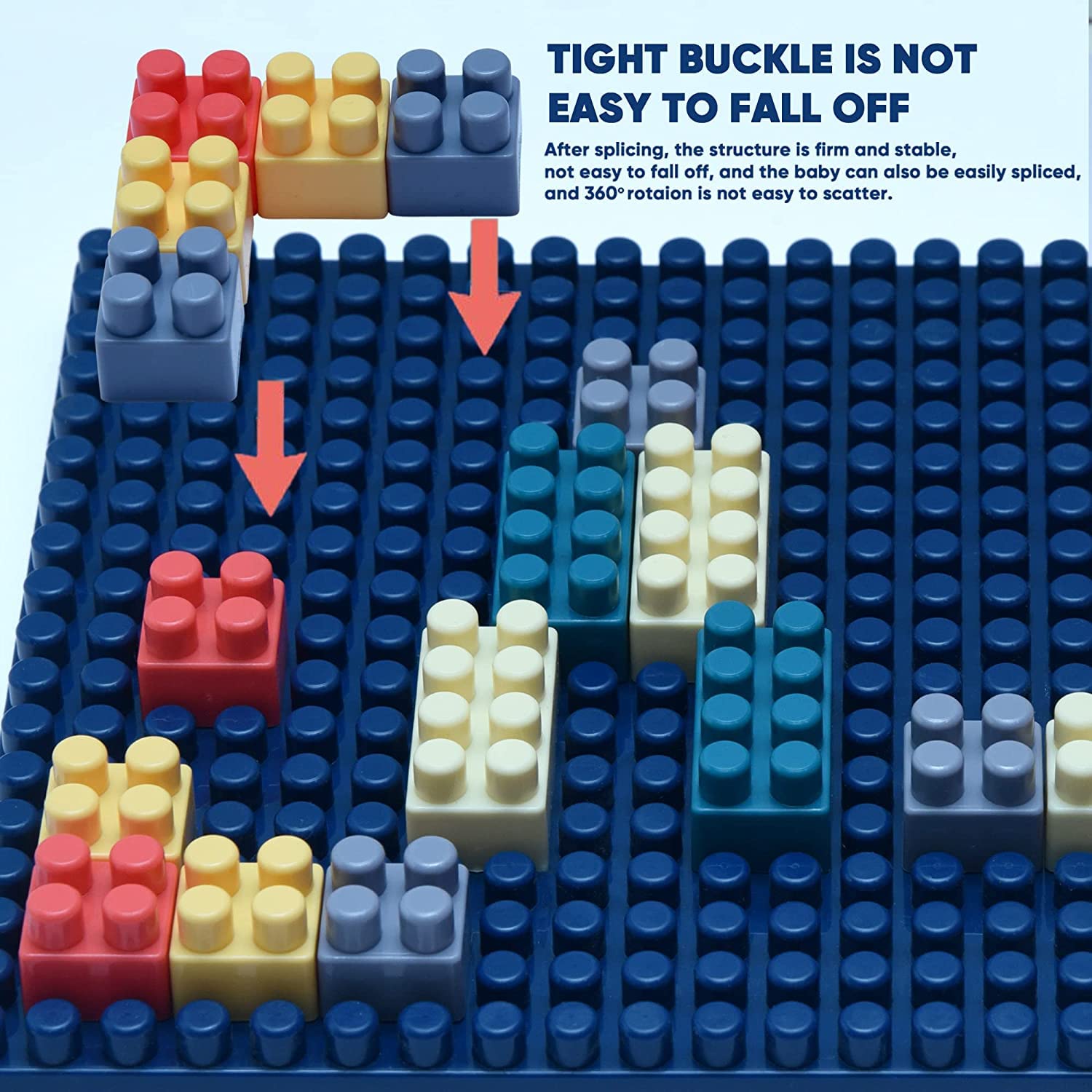 Storio DIY Puzzle Building Blocks Game Toys for Kids Educational Blocks Learning Puzzle Learning Toy for Kids (100+ Pcs with Base Plate)