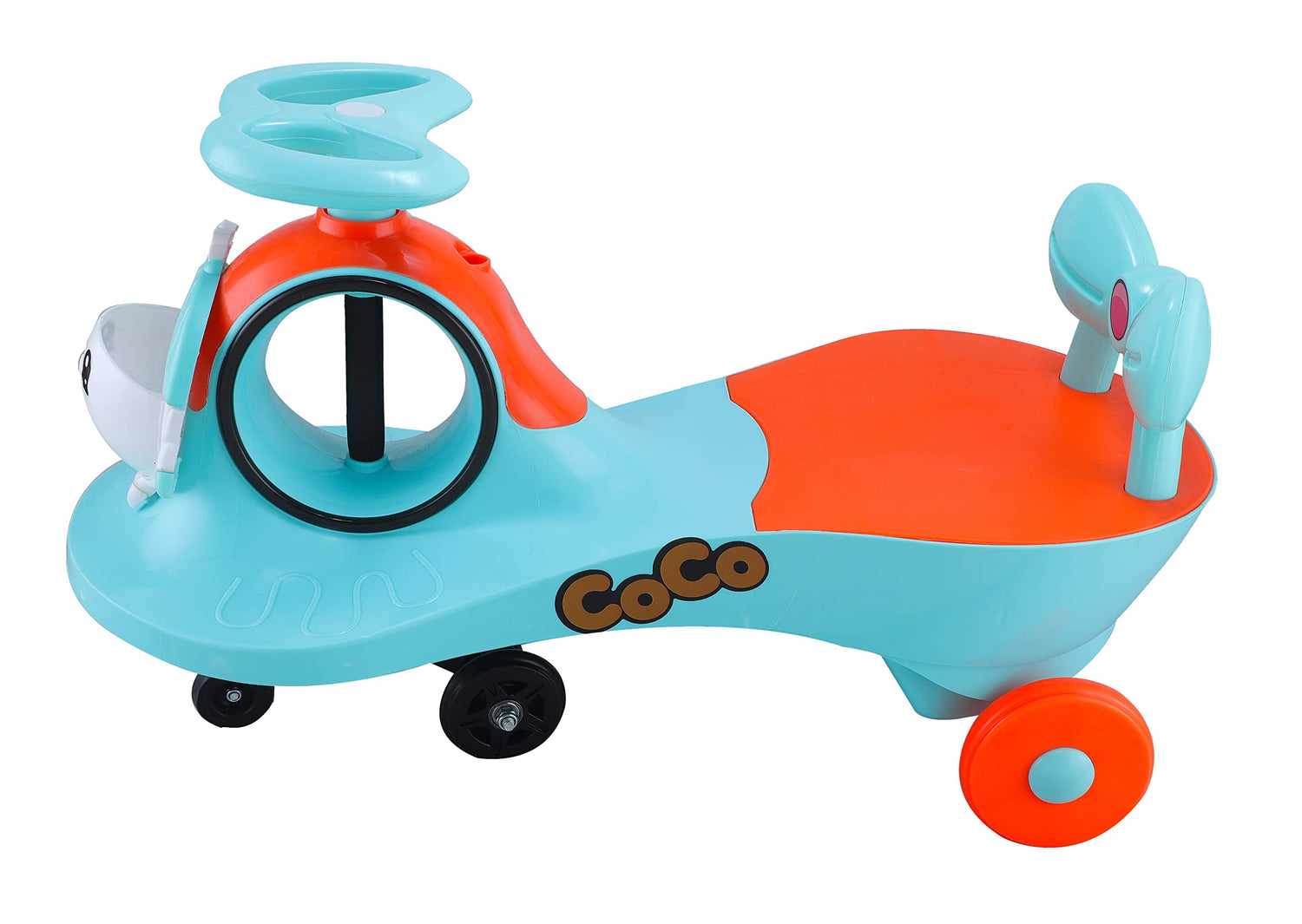 Storio Baby Toys Ride on Car for Kids with Steering, Push Magic Car for Baby with Backrest & Big Wheels, Ride on for Kids 1 to 3 Years Upto 25 Kgs (Teal Green)