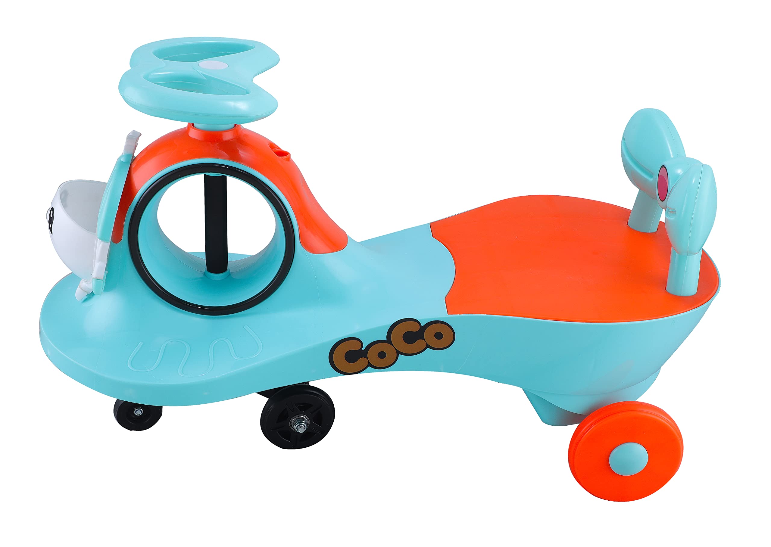 Storio Baby Toys Ride on Car for Kids with Steering, Push Magic Car for Baby with Backrest & Big Wheels, Ride on for Kids 1 to 3 Years Upto 25 Kgs (Teal Green)