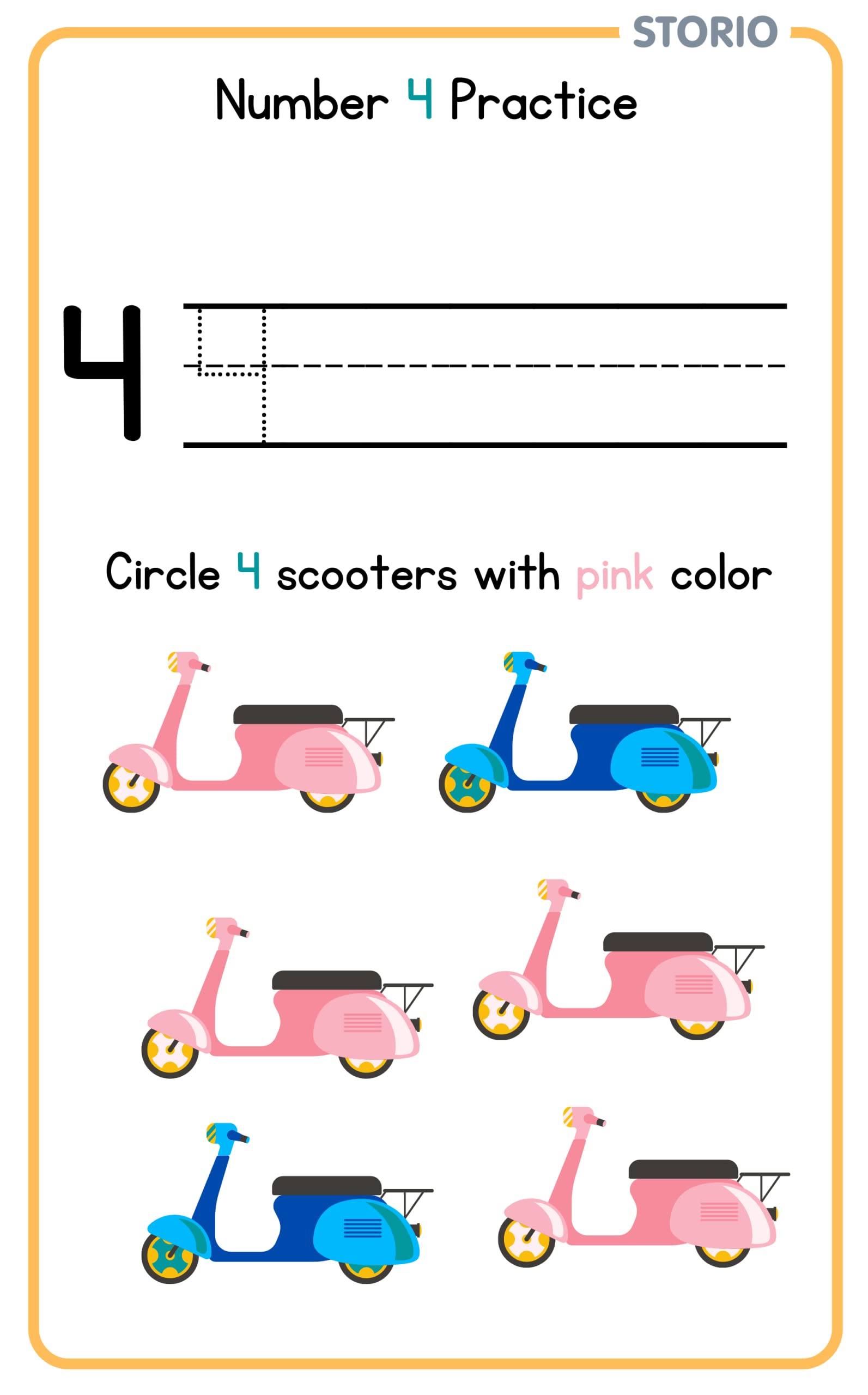 Storio Flash Cards for Kids Early Learning | Easy & Fun Way of Learning 1 Year to 6 Years Babies (123 Numbers & Counting)