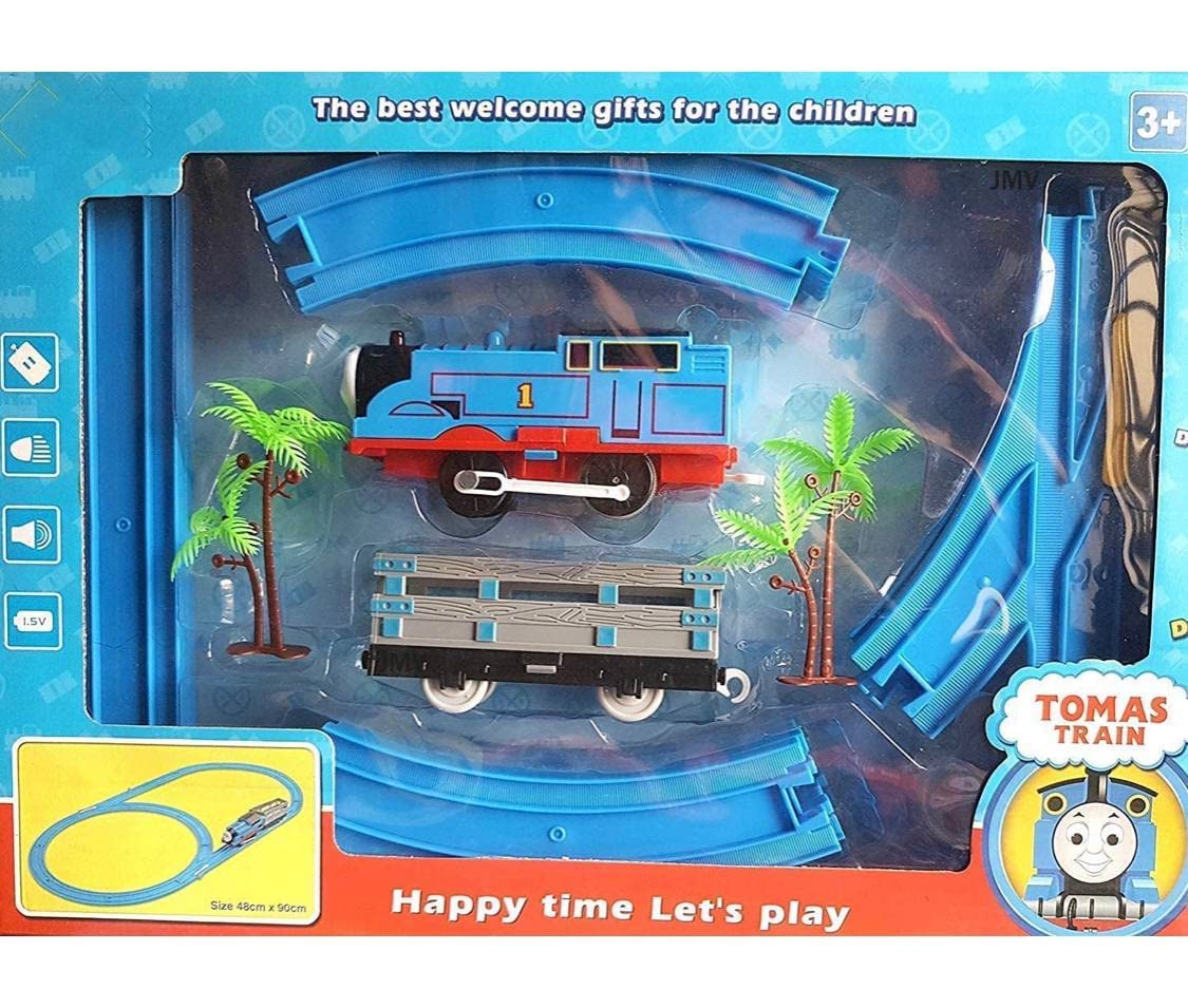 Storio Thomas & Friends Battery Operated Toy Train with Track Set Sound and Flashing Headlights