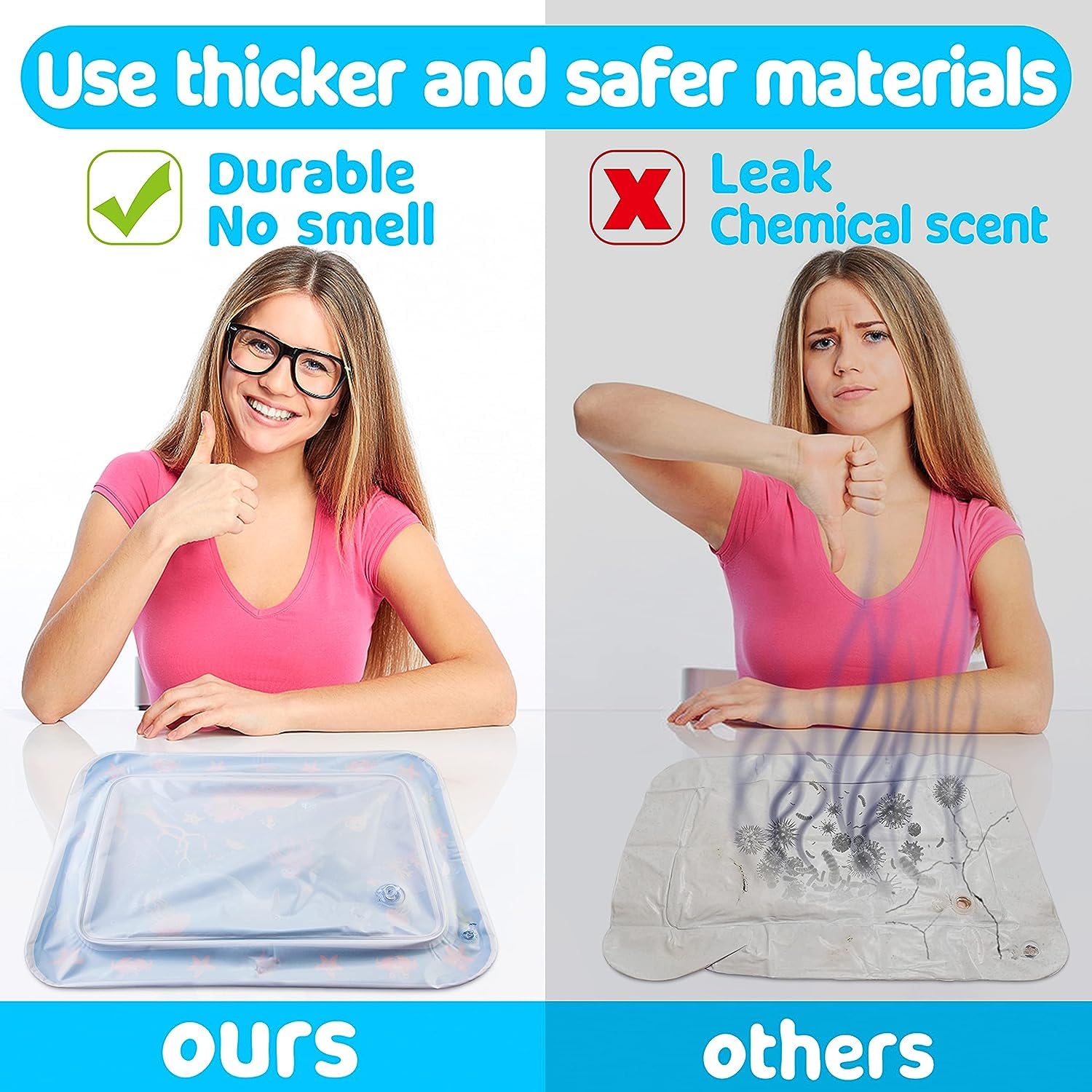 Storio Tummy Time Mat Premium Baby Water Play Mat for Infants and Toddlers Baby Toys for 3 to 24 Months, Strengthen Your Baby's Muscles, Portable