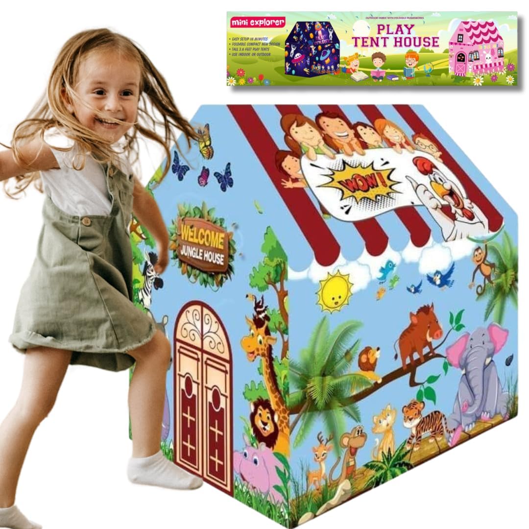 MiniExplorer Jungle House Kids Play Theme Tent House Toy Home | BIS Approved - Jungle House