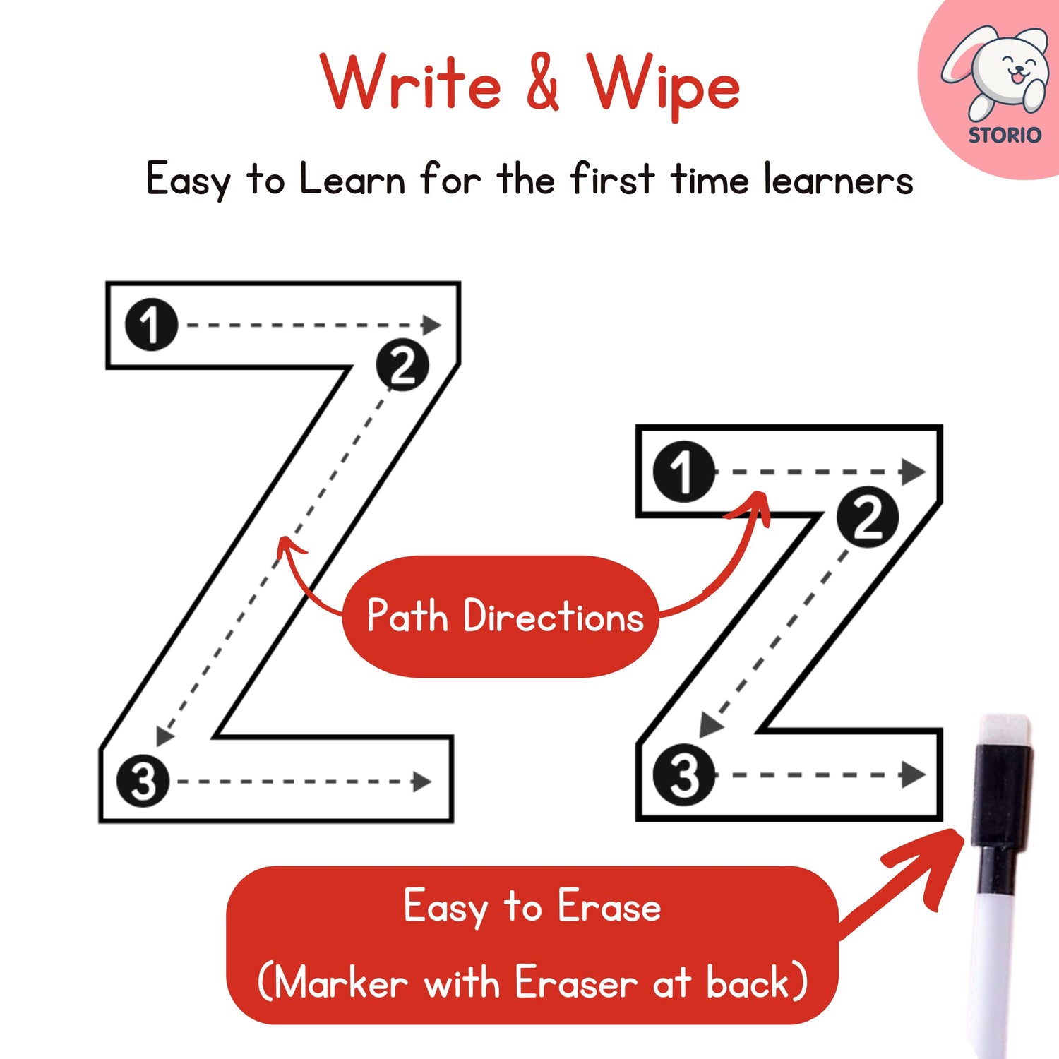 Storio Flash Cards for Kids Early Learning | Easy & Fun Way of Learning 1 Year to 6 Years Babies (ABC Alphabets)