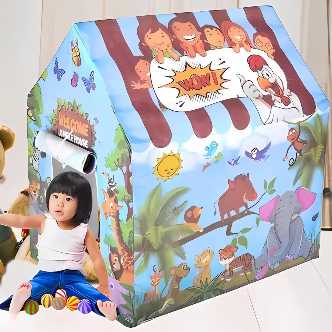 MiniExplorer Jungle House Kids Play Theme Tent House Toy Home | BIS Approved - Jungle House